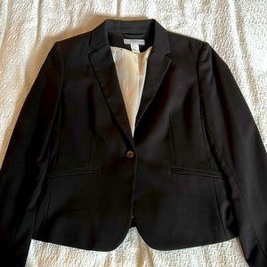 Black Single Button Blazer